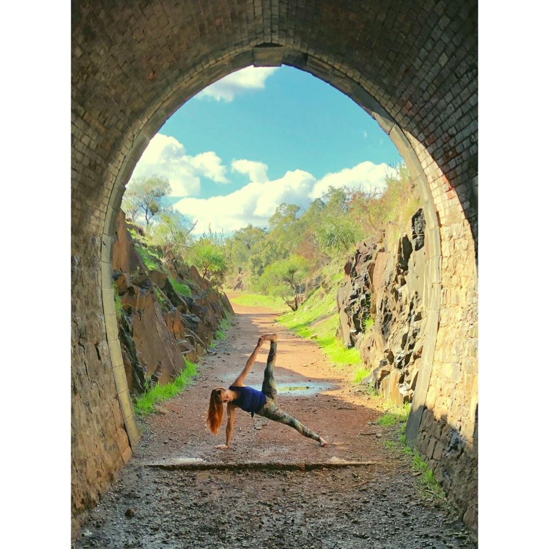 The Historic Swan View Tunnel lies along the Railway Reserve Heritage Trail in John Forrest National Park.⁣
⁣
It first opened in 1896 and is a great spot to walk (and pose in a silly yoga pose) in the Perth Hills. ⁣
⁣
I recommend parking at the Peach